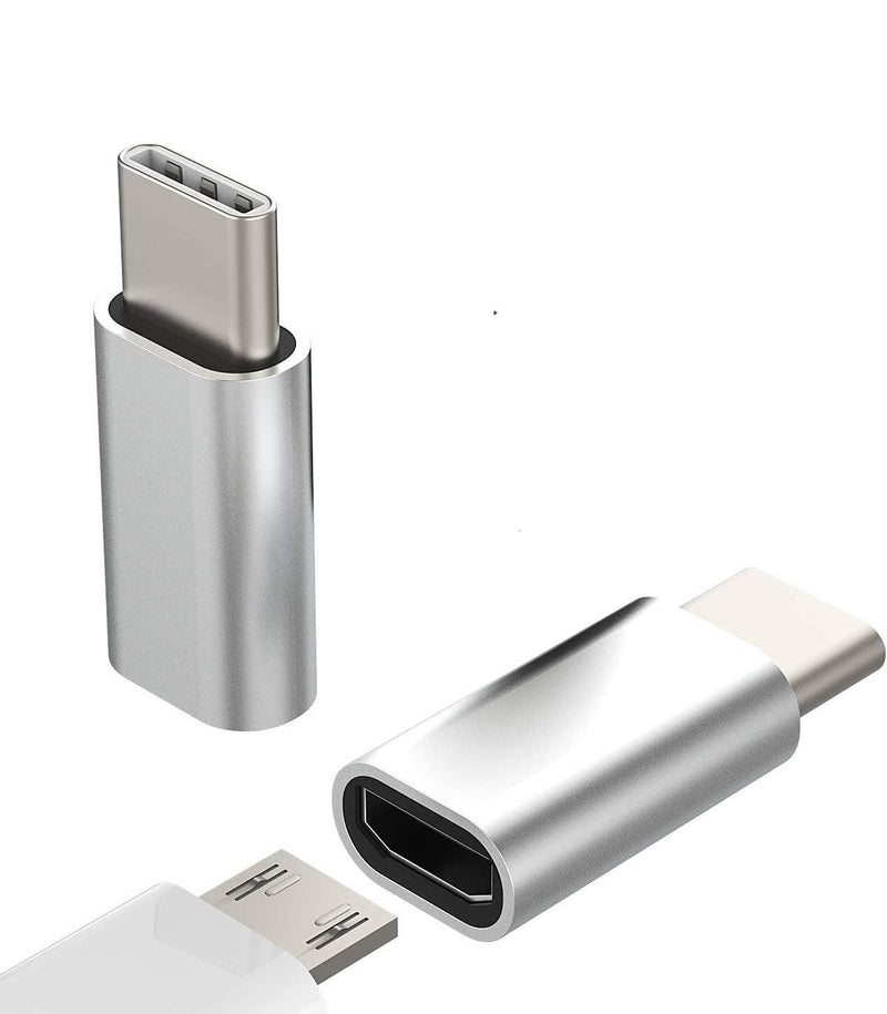 NÖRDIC Adapter Micro USB hona till USB C hane metal svart