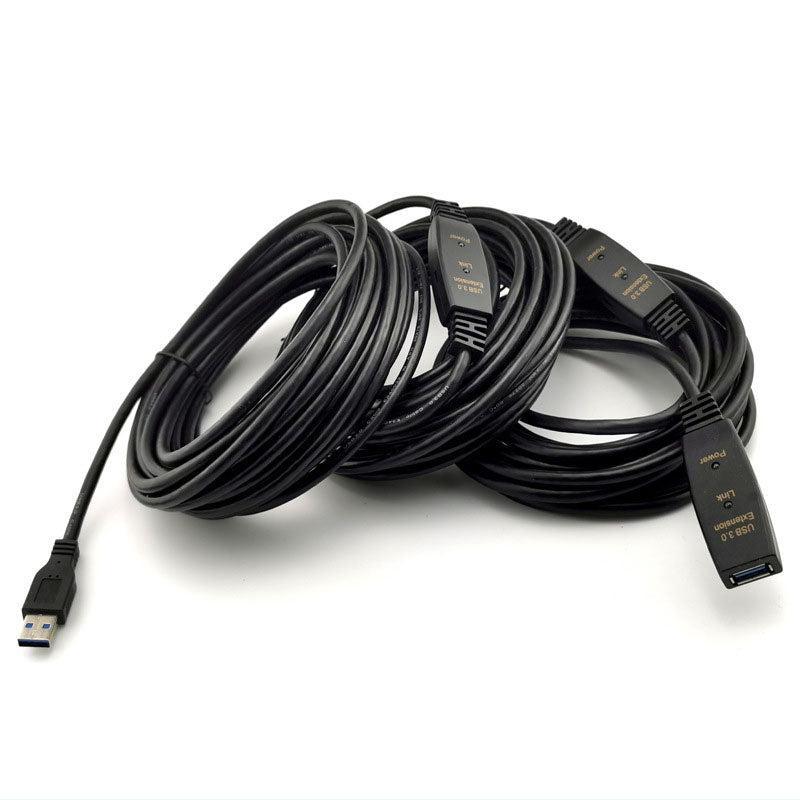 NÖRDIC Aktiv 15m USB3.1 förlängningskabel 5Gbps USB A hane till hona för Xbox, PS5, Oculus, skrivare, scanner, Playstation, VR USB Extension cable