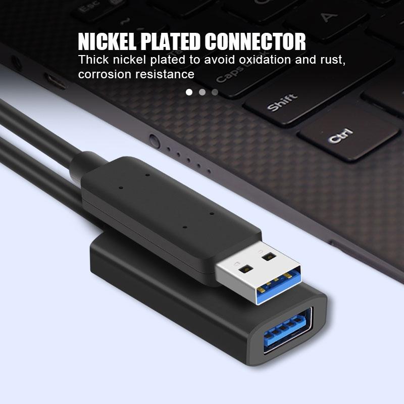 NÖRDIC Aktiv 5m USB3.2 10Gbps USB-A förlängningskabel  för Xbox, PS5, Oculus, skrivare, scanner, Playstation, VR USB Extension Cable