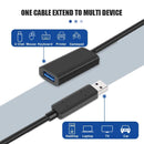 NÖRDIC Aktiv 5m USB3.2 10Gbps USB-A förlängningskabel  för Xbox, PS5, Oculus, skrivare, scanner, Playstation, VR USB Extension Cable