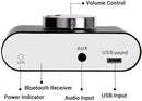 NÖRDIC Bluetooth 5.0 Stereo amplifier digital Audio Class D förstärkare 2x50W AUX/USB/BT silver