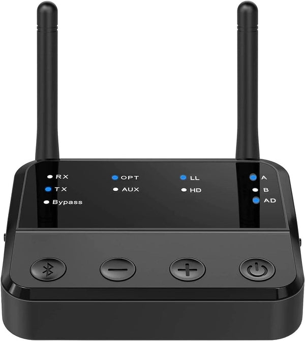 NÖRDIC Bluetooth 5.2 trådlös sändare dual link mottagare DAC Qualcomm aptXLL aptX HD 3.5mm AUX RCA optisk