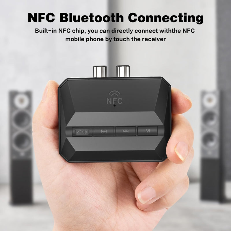 NÖRDIC Bluetooth Receiver 5.3 RCA 3.5mm AUX  with NFC MicroSD Card USB Memory