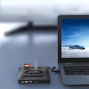 NÖRDIC Bärbar CD Brännare och spelare och USB-hubb med SD-kortläsare 2xUSB-A 1xUSB-C