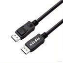 NÖRDIC CABLES 7,5m nylonflätad Displayportkabel 1.4 UHD 8K60Hz 4K144Hz HBR3 32,4Gbps 10-bit HDR PVC