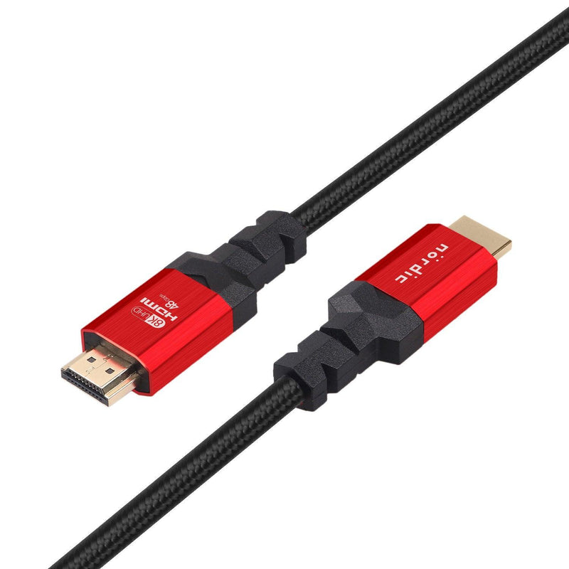 NÖRDIC CERTIFIED CABLES 1,5m Ultra High Speed HDMI 2.1 8K 60Hz 4K 120Hz 48Gbps Dynamic HDR eARC Game Mode VRR Dolby ATMOS nylonflätad guldpläterad