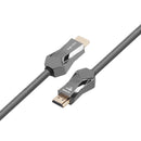 NÖRDIC CERTIFIED CABLES 1m Ultra High Speed HDMI 2.1 8K 60Hz 4K 120Hz 48Gbps Dynamic HDR eARC VRR nylonflätad kabel guldpläterad