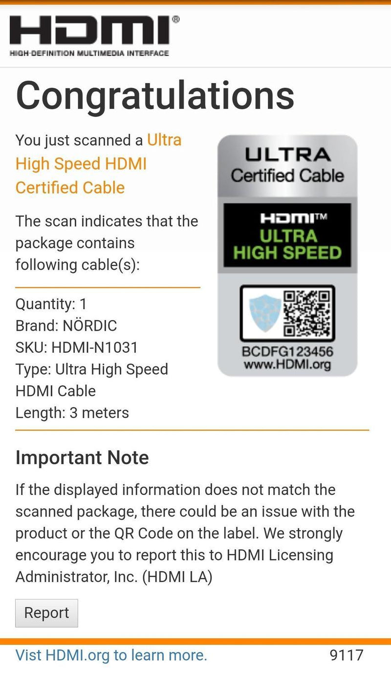 NÖRDIC CERTIFIED CABLES 3m Ultra High Speed HDMI 2.1 8K 60Hz 4K 120Hz 48Gbps Dynamic HDR eARC Game Mode VRR Dolby ATMOS nylonflätad guldpläterad