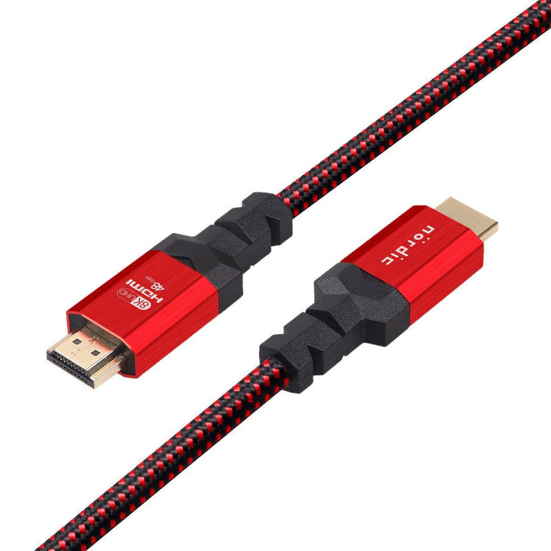 NÖRDIC CERTIFIED CABLES 5m Ultra High Speed HDMI 2.1 8K 60Hz 4K 120Hz 48Gbps Dynamic HDR eARC VRR nylonflätad kabel guldpläterad