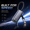NÖRDIC Cable Matters USB C to 10Gb Ethernet Adapter, 10GbE Type C to Ethernet Adapter, Compatible with USB4 & Thunderbolt 5/4/3, Low-Heat & Silent