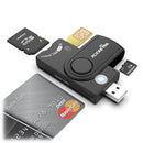 NÖRDIC 4 i 1 kortläsare Smart Card SIM Card SD och TF/MicroSD USB-A UHS-I