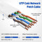 NÖRDIC Cat6 U/UTP flat nätverkskabel 10m 250MHz bandbredd och 10Gbps överföringshastighet vit