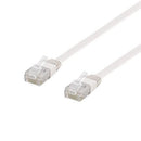 NÖRDIC Cat6 U/UTP flat nätverkskabel 7,5m 250MHz bandbredd och 10Gbps överföringshastighet vit
