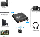 NÖRDIC DAC digital till analog omvandlare 192KHz Digital Toslink och Coaxial till Analog L/R och 3,5mm stereo med bass- och volymkontroll