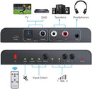 NÖRDIC Digital till analog konvertor 1x optical SPDIF och 1x Coaxial Toslink till analog L/R med fjärrkontroll