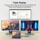 NÖRDIC DisplayLink USB-A & USB-C Dockingsstation 1 till 15 för trippla monitorer 3xHDMI 4K30Hz för Mac M1 M2 Thunderbolt 3 & 4