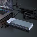 NÖRDIC DisplayLink USB-A & USB-C Dockingstation 1 till 12 2xHDMI 4K60Hz 2xDP 4K60Hz För Mac M1 M2 Thunderbolt 3 & 4