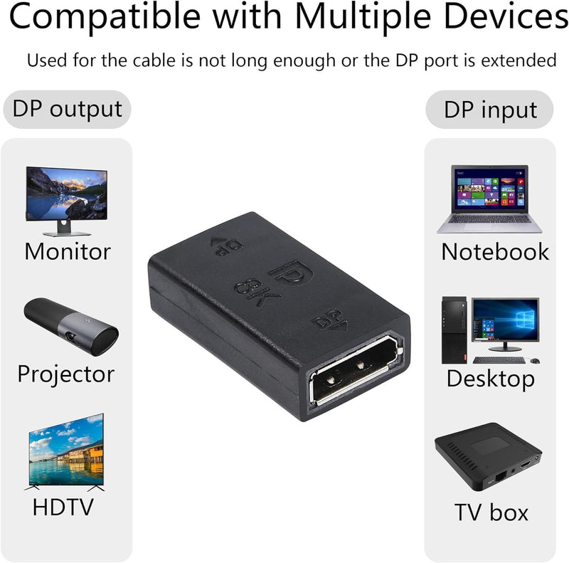 NÖRDIC Displayport 1.2 hona till hona koppling DisplayPort förlängare 4K60Hz