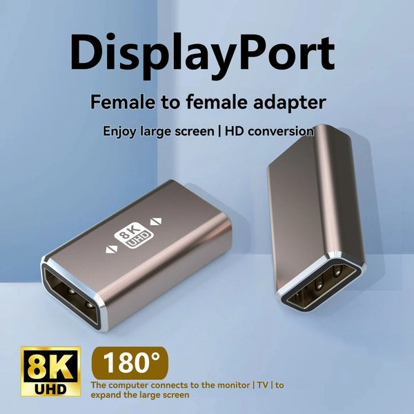 NÖRDIC Displayport-adapter hona till hona 8K60Hz 4K144/120/60Hz