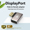 NÖRDIC Displayport-adapter hane till hona 8K60Hz 4K144/120/60Hz