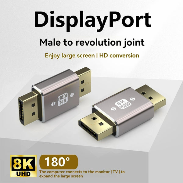 NÖRDIC Displayport-adapter hane till hona 8K60Hz 4K60/144Hz