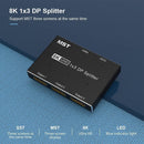 NÖRDIC Displayport splitter 1 till 3 8K30Hz 4K120Hz MST