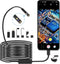 NÖRDIC Endoskopkamera Dual-lens för mobiltelefon med ljus, 1080P HD, 8 LED-lampor, vattentät IP67, inget WiFi krävs, Android och iOS