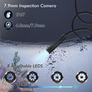 NÖRDIC Endoskopkamera för mobiltelefon med ljus, 10m 1080P HD, 8 LED-lampor, vattentät IP67, inget WiFi krävs, Android och iOS