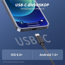 NÖRDIC Endoskopkamera för mobiltelefon med ljus, 10m 1080P HD, 8 LED-lampor, vattentät IP67, inget WiFi krävs, Android och iOS