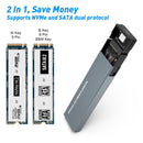 NÖRDIC Extern lagringskabinett M.2 NVMe och SATA SSD till USB-A och USB-C M-Key B-Key och B+M Key UASP 2280 2260 2242 2230