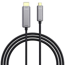 NÖRDIC Fiber AOC 10m USB-C till HDMI 2.1-kabel 8K@60Hz, 4K@120Hz, 48Gbps, HDR, kompatibel med Thunderbolt 3 och 4