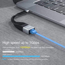 NÖRDIC Flat adapter USB-C till Giga Ethernet 10cm