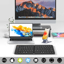 NÖRDIC Vikbart Slim Bluetooth-tangentbord i fickformat, kompatibelt med iOS, Android och Windows, för smartphone, surfplatta, iPad, iPhone och laptop, US-layout