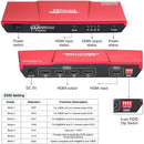 NÖRDIC HDMI 2.0 4K 60Hz 4:4:4 splitter 1 till 4 18Gbps CEC HDR , Dolby och DTS, LPCM7.1 EDID Metal