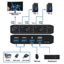 NÖRDIC HDMI 2.1 8K60Hz KVM switch 2 till 1 HDCP2.3 HDR10 med 4x USB-A output