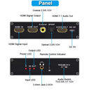 NÖRDIC HDMI 2.1 Extraktor 8K 60Hz 4K 120Hz, 7.1 HDMI audio, S/PDIF, Coaxial, AUX