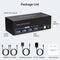 NÖRDIC HDMI 2.1 KVM-switch 2 datorer 3 skärmar 8K60Hz 4K144Hz Trippel skärm 4 USB 3.0 för 2 PC dela 3 skärmar