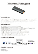 NÖRDIC HDMI 2.1 signal förstärkare 8K60Hz 4K120Hz