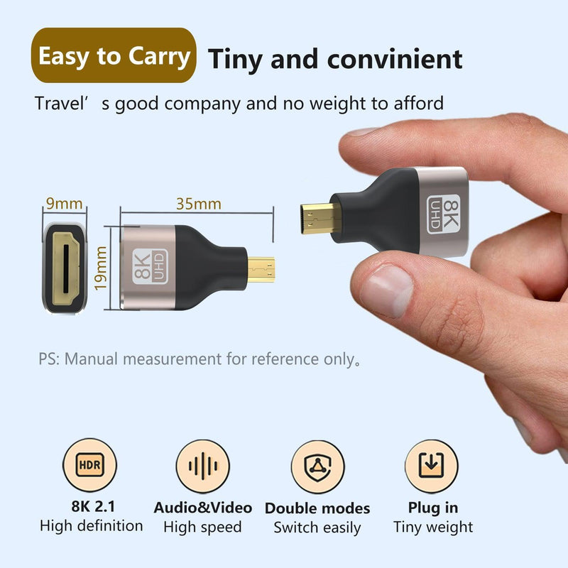 NÖRDIC HDMI 8K Adapter HDMI hona till Micro HDMI hane