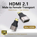 NÖRDIC HDMI 8K Adapter HDMI hona till Mini HDMI hane