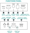 NÖRDIC HDMI Extractor 4K60Hz HDMI till HDMI+Optisk Toslink+Coaxial+3.5mm Audio+7.1CH HDMI Stöd för eARC/ARC HDR Dolby ATMOS