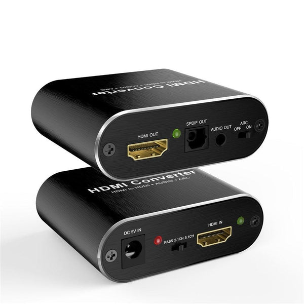 NÖRDIC HDMI Extractor HDMI till HDMI, Toslink och 3,5mm stereo med ARC, 4K 60Hz Dolby 3D