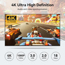 NÖRDIC HDMI KVM-switch 4 datorer 1 skärm 4K 60Hz 1080p 120Hz 4xUSB-enheter