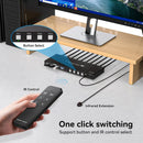 NÖRDIC HDMI KVM-switch 4 datorer 1 skärm 4K 60Hz 1080p 120Hz 4xUSB-enheter