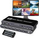 NÖRDIC HDMI Multi-Viewer 6 in 1 Out Sömlös Switcher 1080P HDMI HUB-switch för flera ingångar, splitter för flera skärmar