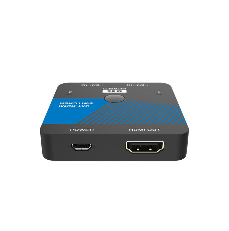 NÖRDIC HDMI 2.1 Switch 2 till 1 8K60Hz 4K120Hz CEC HDR Dolby Atmos, True HD, Digital Plus, DTS-HD Master