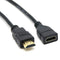 NÖRDIC HDMI förlängningskabel 1m hane till hona svart 4K 30Hz 10,2 Gbps HDMI 1.4 HDMI High Speed WITH ETHERNET