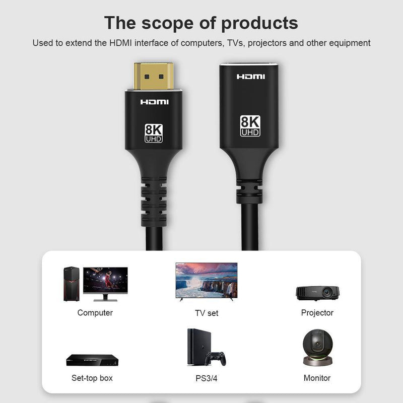 NÖRDIC HDMI förlängningskabel 3m 8K60Hz 4K144 HDMI 2,1 48Gbps Ultra High Speed HDMI