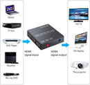 NÖRDIC HDMI switch 3 till1 4K30Hz 3D med audio extractor 1xOptisk toslink 1xstereo 3,5mm