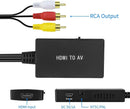 NÖRDIC HDMI till AV 3xRCA CVBS kompositvideo adapter med ljud, upplösning upp till 1080p 1m